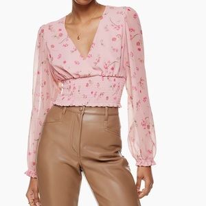 Aritzia Wilfred Wistful Long Sleeve Blouse Size S